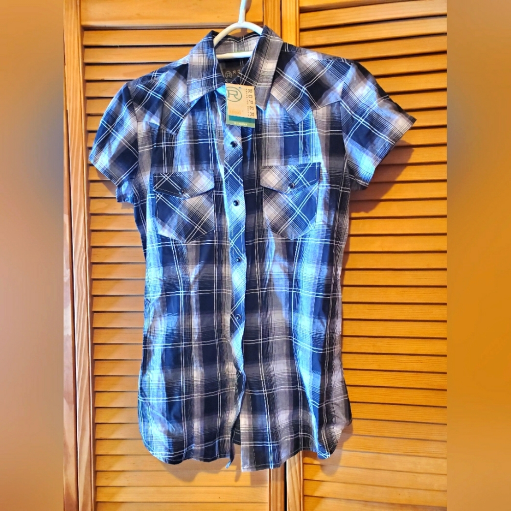 🪶Western Cowgirl Roper Plaid Top🐎